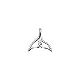 Whale Tail Minimal One Line Sterling Silver Pendant TPD6367